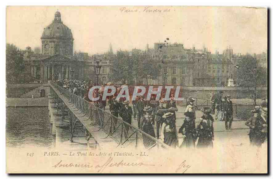 CPA Paris Le Pont des Arts et l'Institut 
