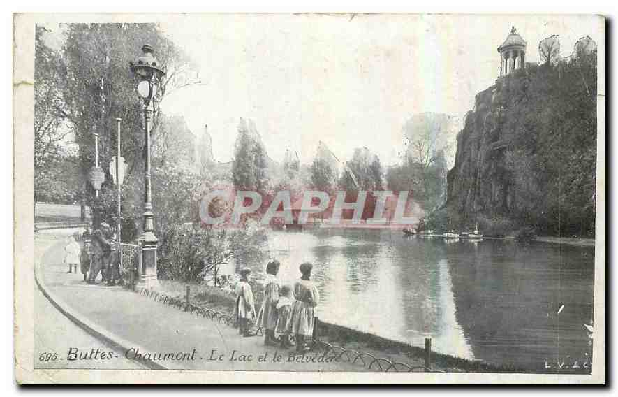 CPA Buttes Chaumont Le Lac et le Belvedere 