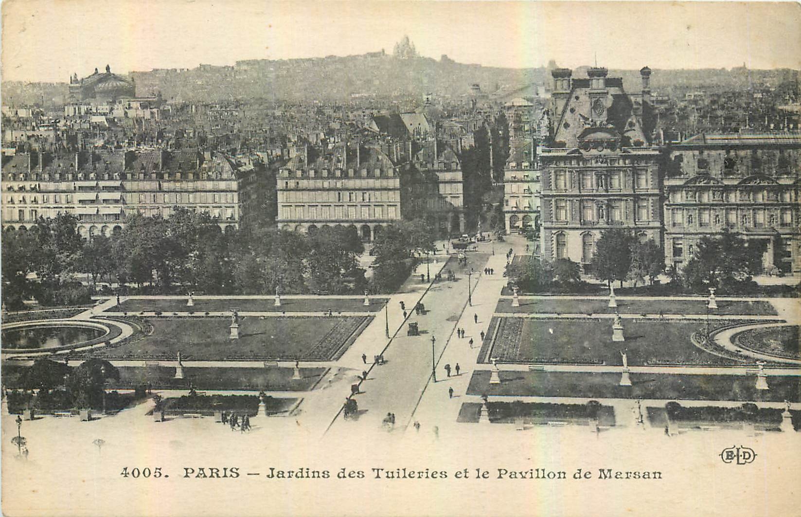 CPA Paris Jardins des Tuileries et le Pavillon de Marsan 