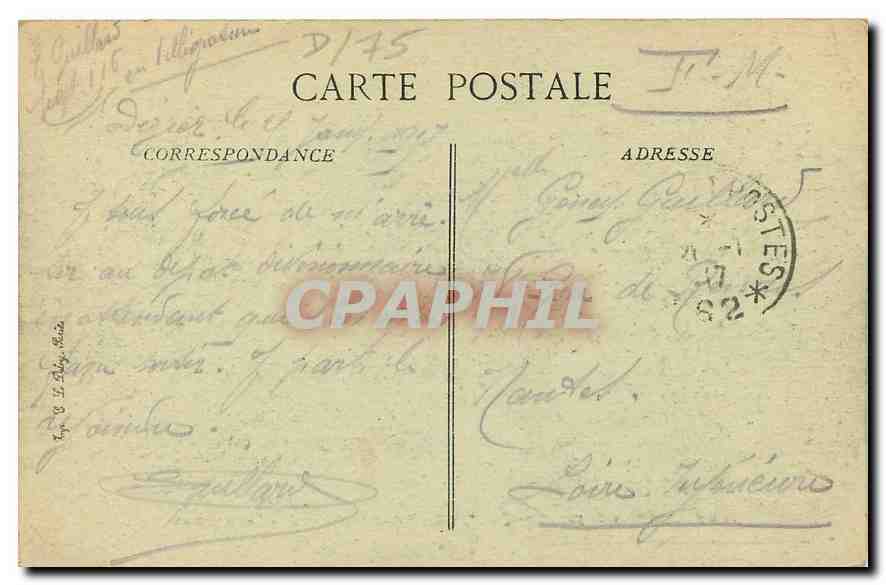 CPA Paris Jardins des Tuileries et le Pavillon de Marsan  — Rückseite
