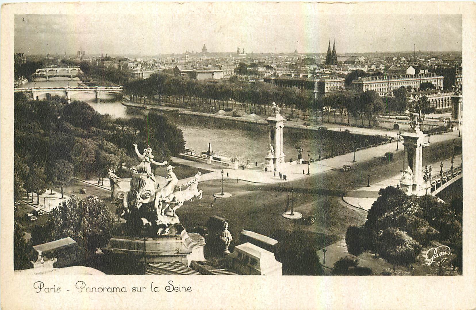 CPA Paris Panorama sur la Seine 
