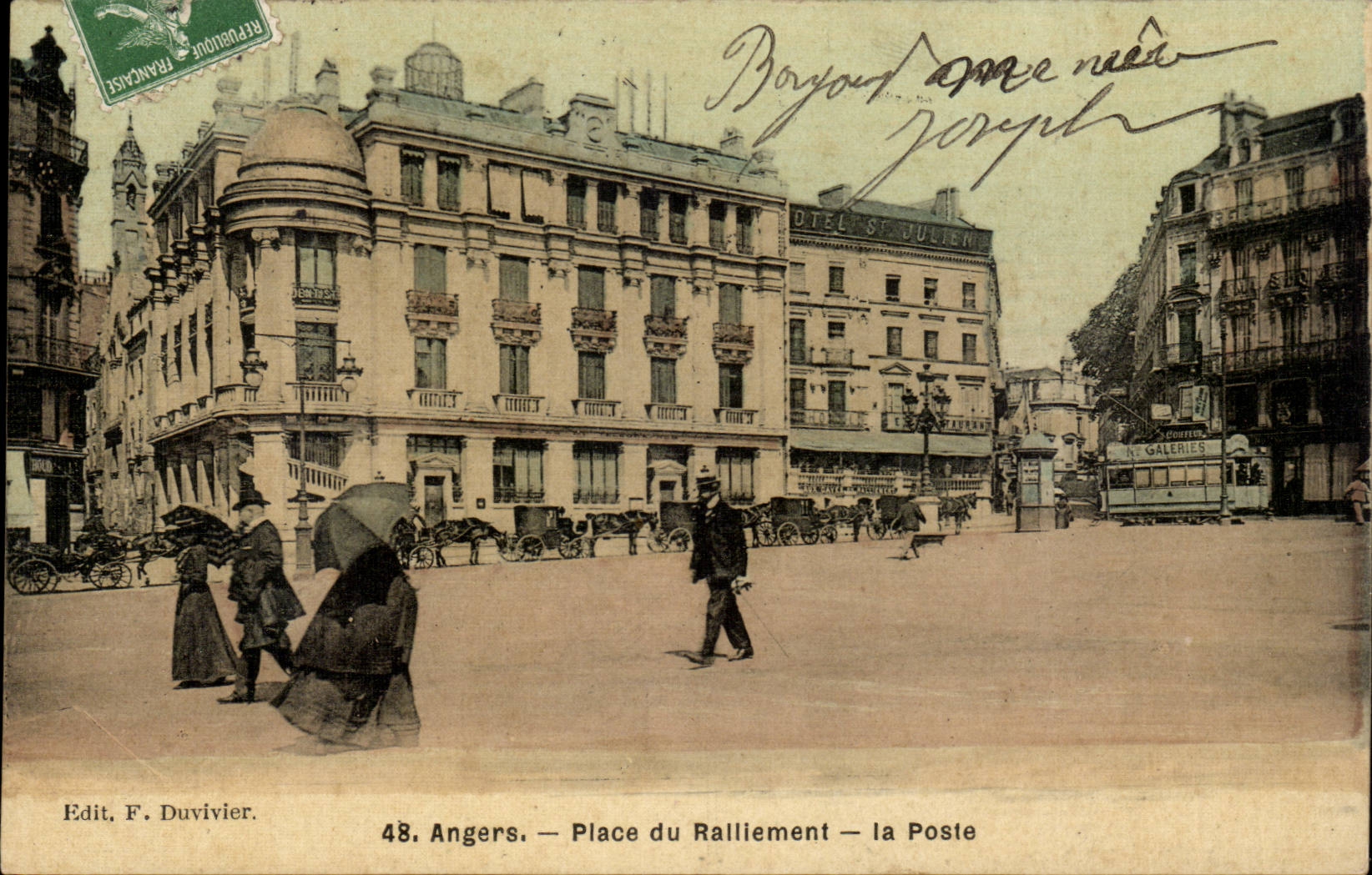 Angers — Place du Ralliement — la Poste — Edit. F. Duvivier