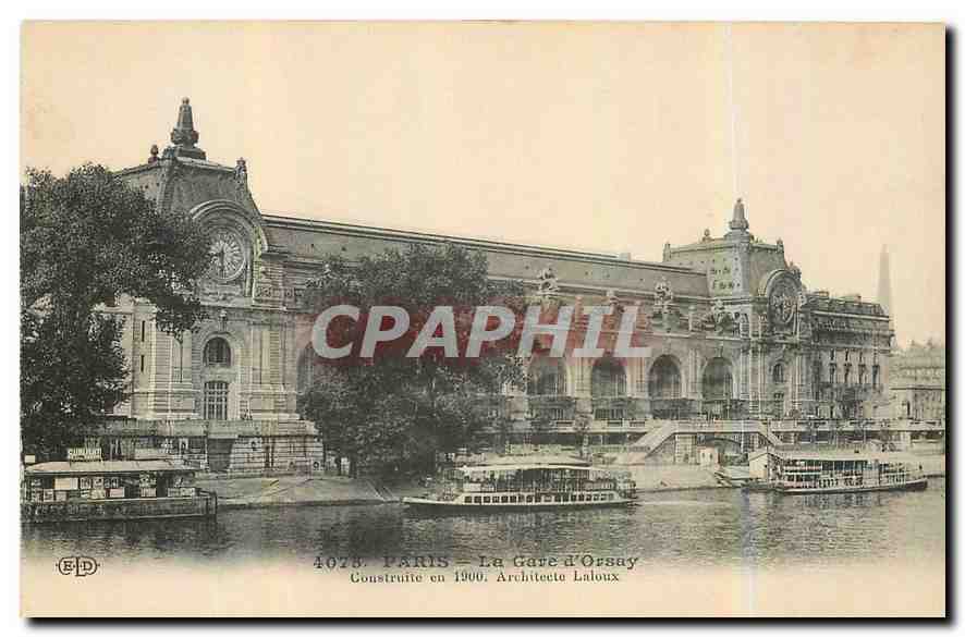 CPA Paris la Gare d'Orsay construit en 1900 architecte Laloux 