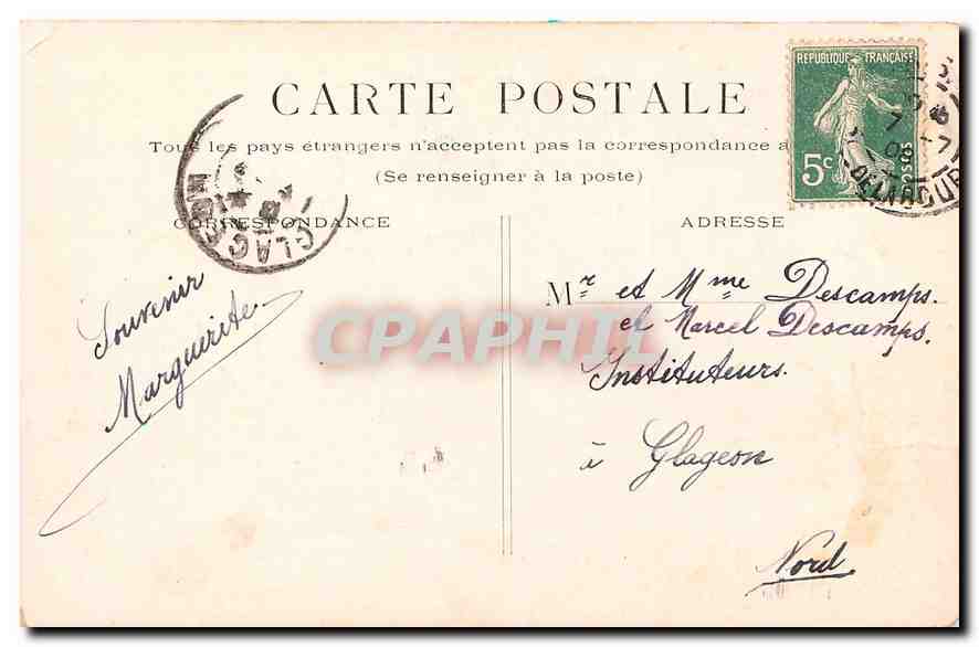 CPA Paris le Trocadero  — Verso