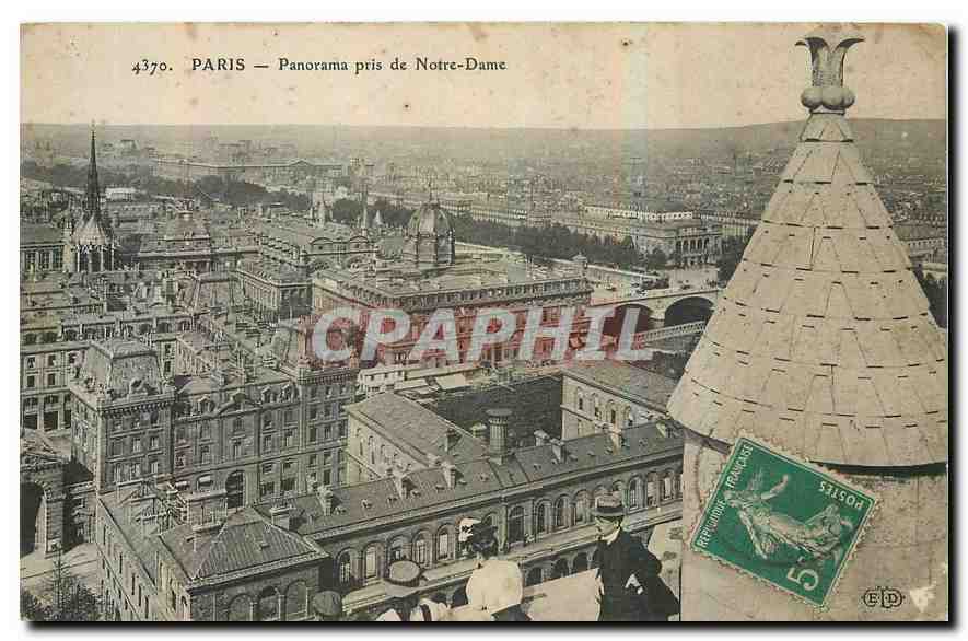 CPA Paris Panorama pris de Notre Dame 