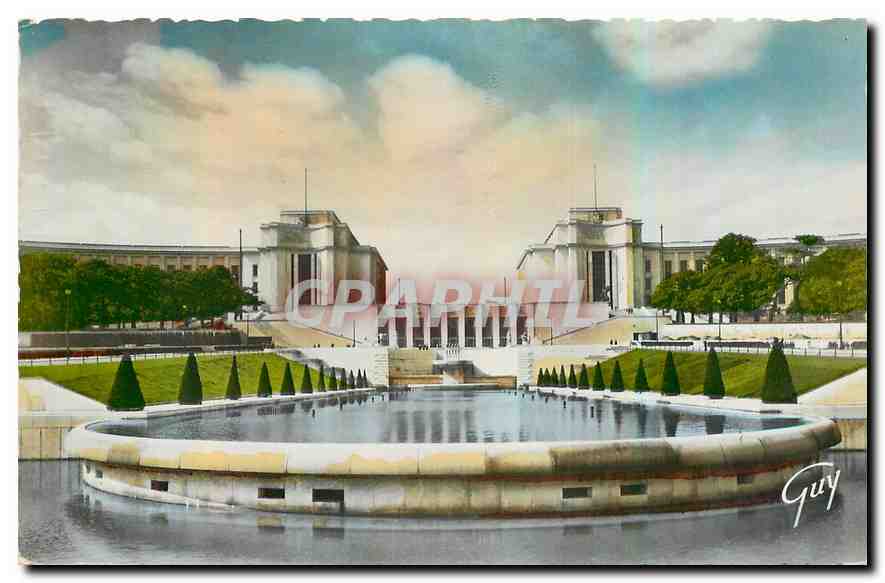 CPA Paris et ses Merveilles le palais de Chaillot vu de Jardins 