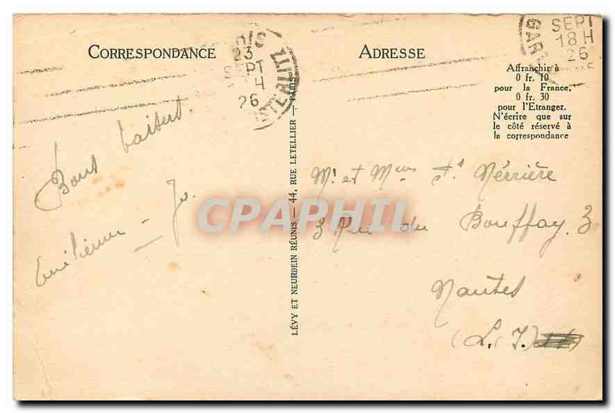 CPA Paris le Trocadero  — Rückseite