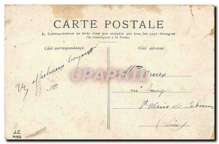 CPA Paris la Place du Palais Royal  — Rückseite