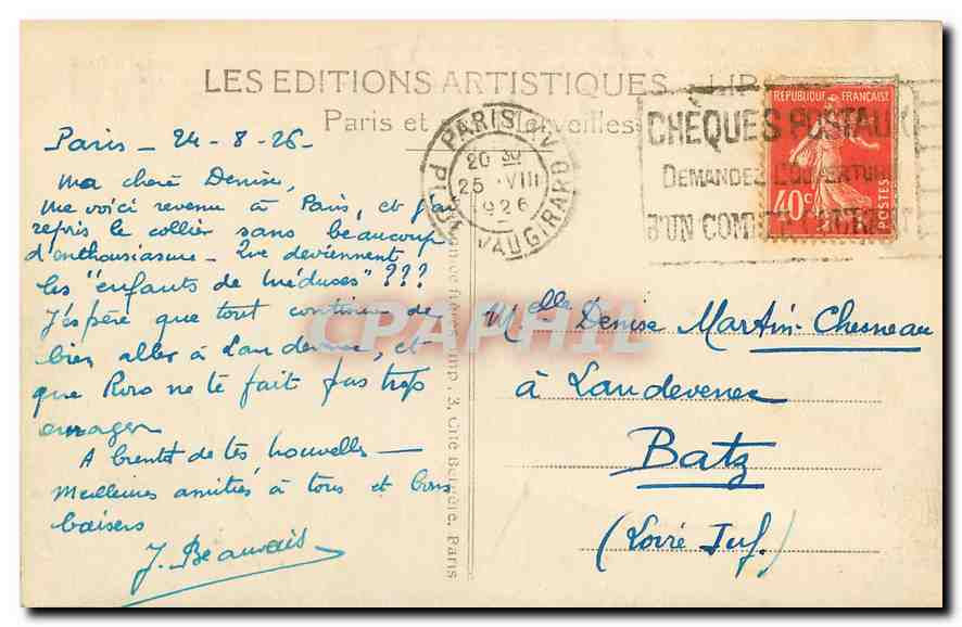 CPA Paris le Pont d'Iena et le trocadero  — Verso