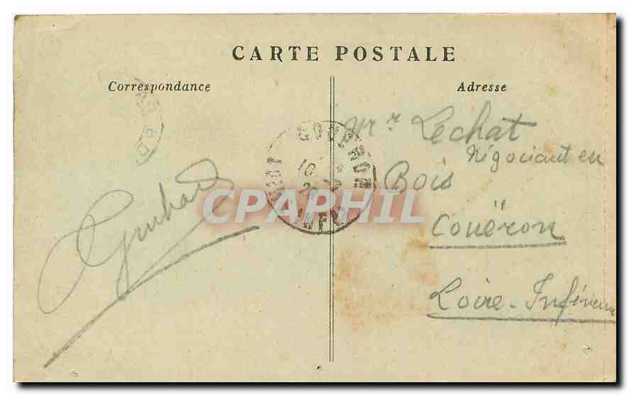 CPA Paris la Gare du Nord et le Boulevard Denain  — Rückseite
