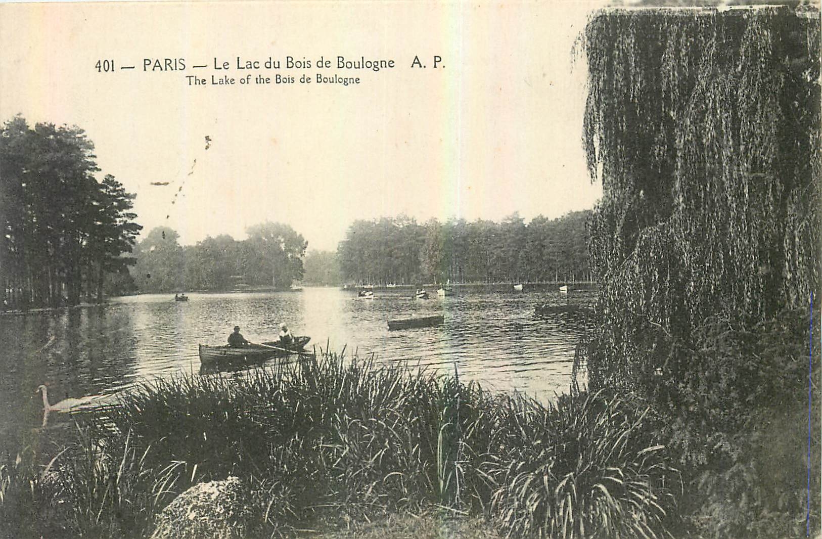 CPA Paris Le Lac du Bois de Boulogne 