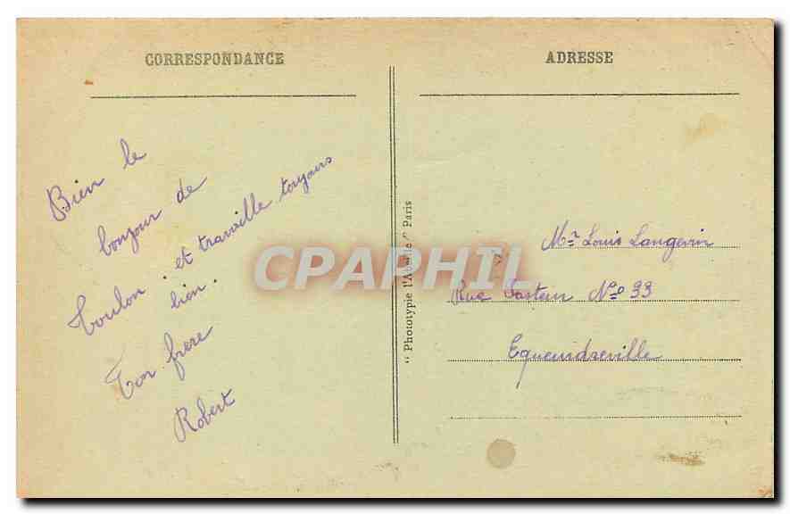 CPA Paris le lion de Belfort  — Rückseite