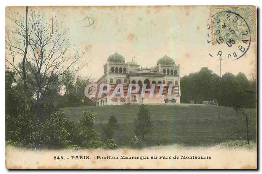 CPA Paris pavillon Mauresque au parc de Montsouris 