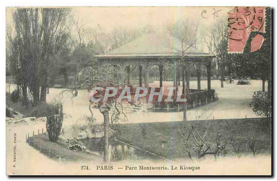 CPA Paris parc Montsouris le Kiosque 