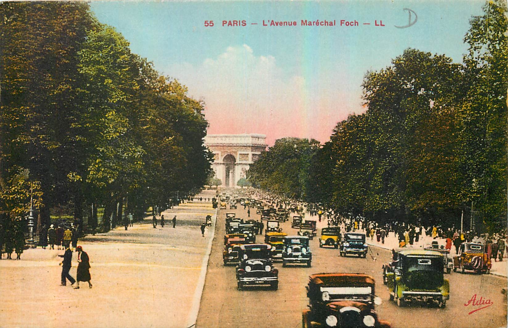 CPA Paris l'Avenue Marechal Foch 