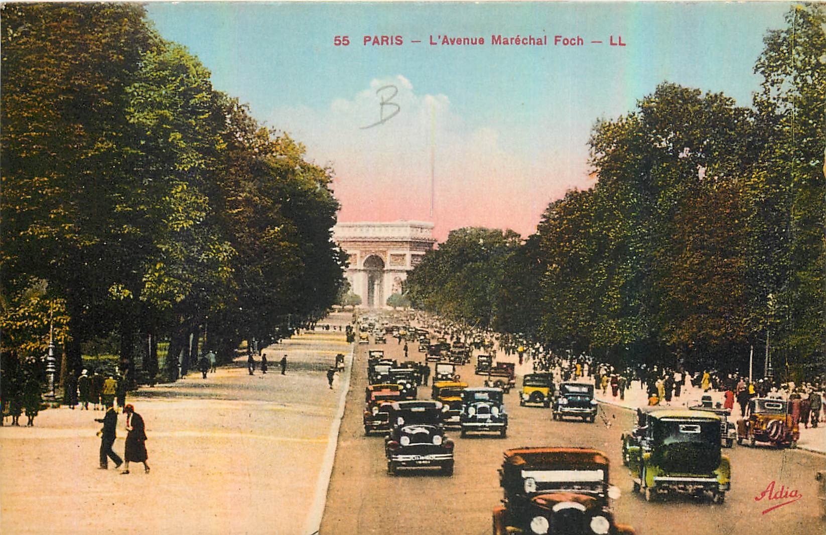 CPA Paris l'Avenue Marechal Foch 