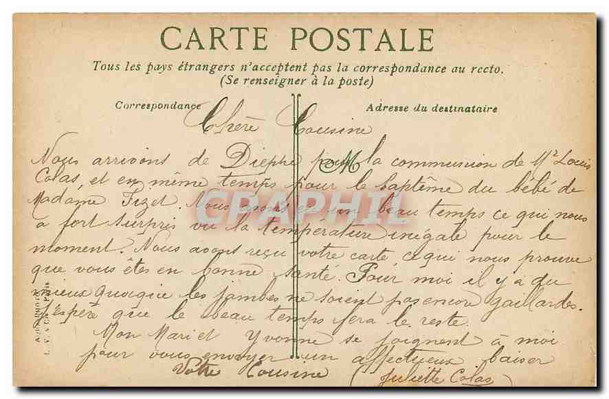 CPA Paris Petit Lycee Janson de Sailly  — Rückseite