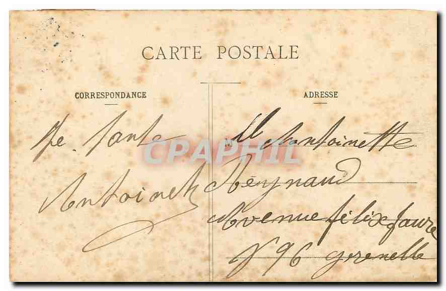 CPA Paris Parc Monceau monument de Maupassant  — Rückseite