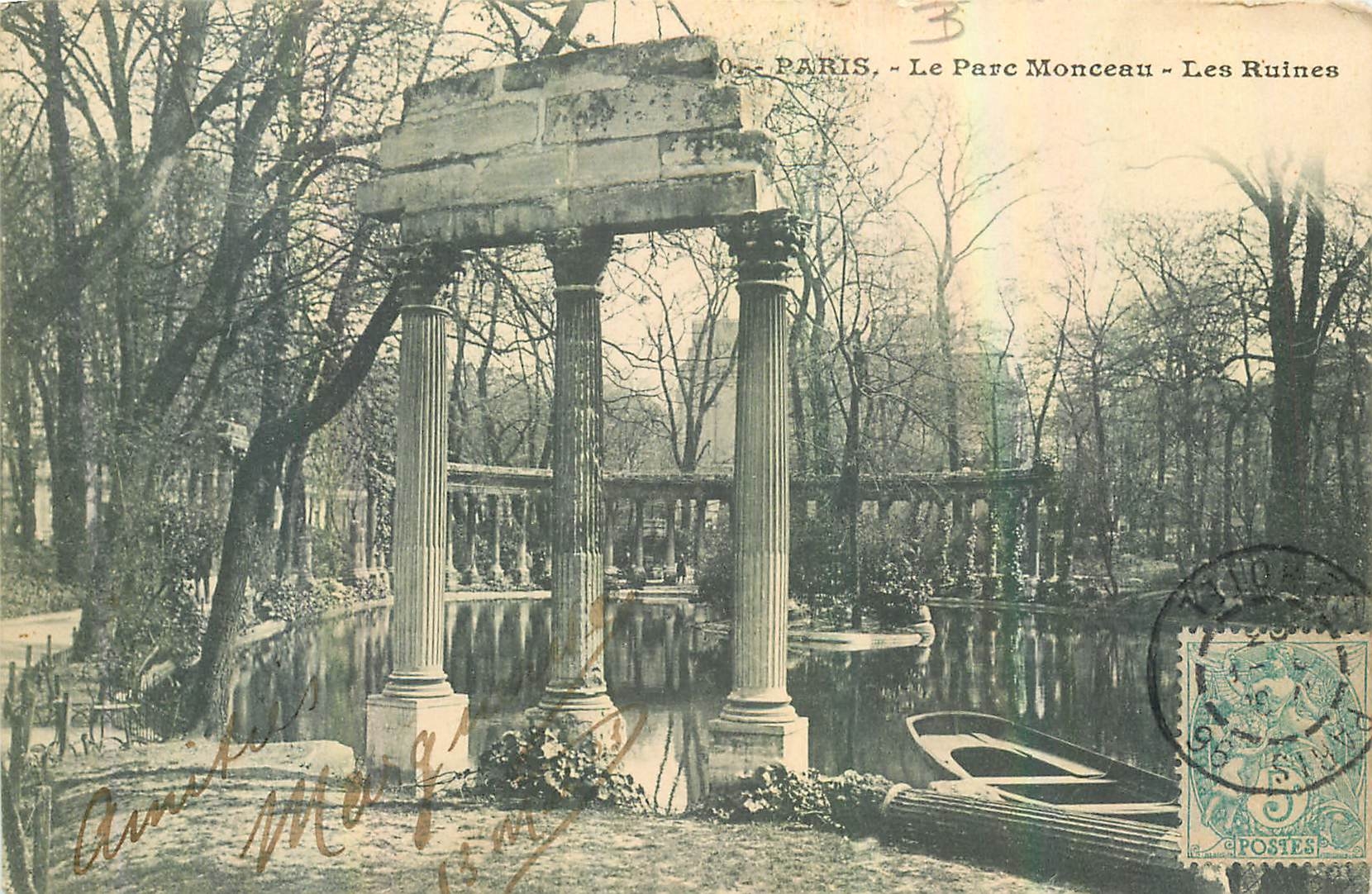 CPA Paris Le Parc Monceau les Ruines 