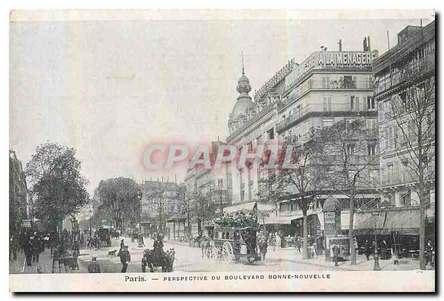 CPA Paris Perspective du Boulevard Bonne Nouvelle 