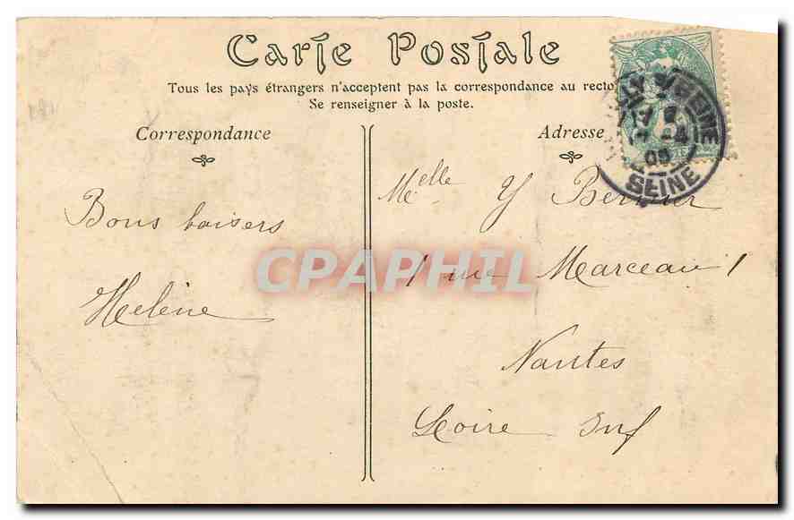 CPA Paris l'Institut et la Cite  — Rückseite