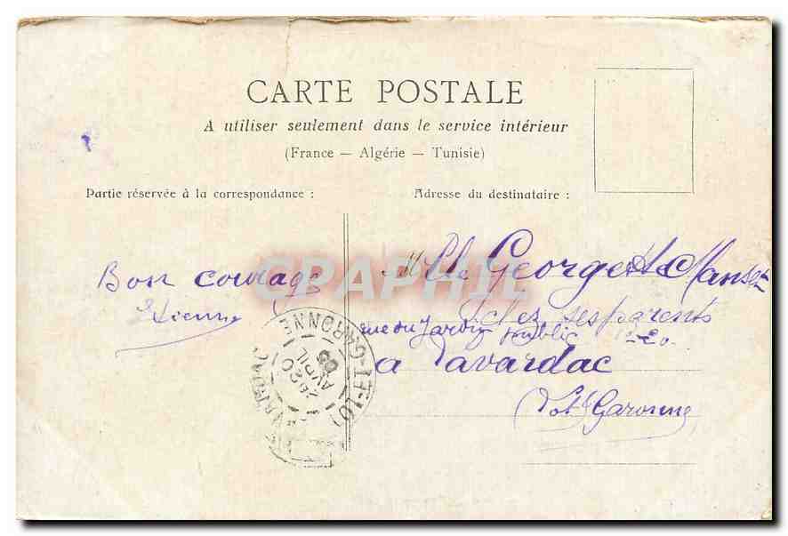 CPA Paris Hotel de Ville  — Rückseite