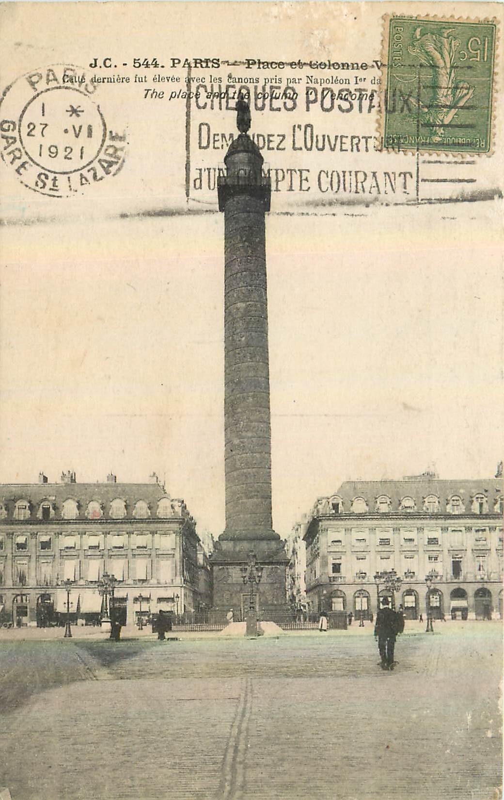CPA Paris Place et Colonne Vendome 