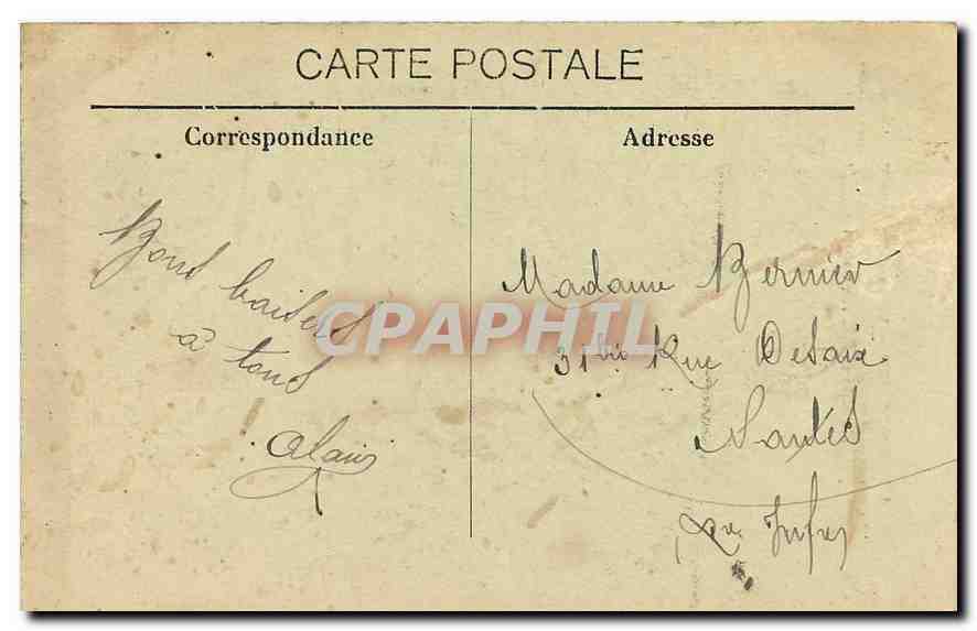 CPA Paris Place et Colonne Vendome  — Rückseite