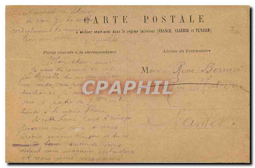 CPA Paris le Petit Palais  — Verso