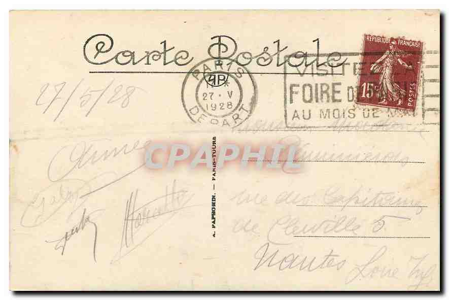 CPA Paris la Chambre des Deputes et le Pont de la Concorde Bateau — Verso