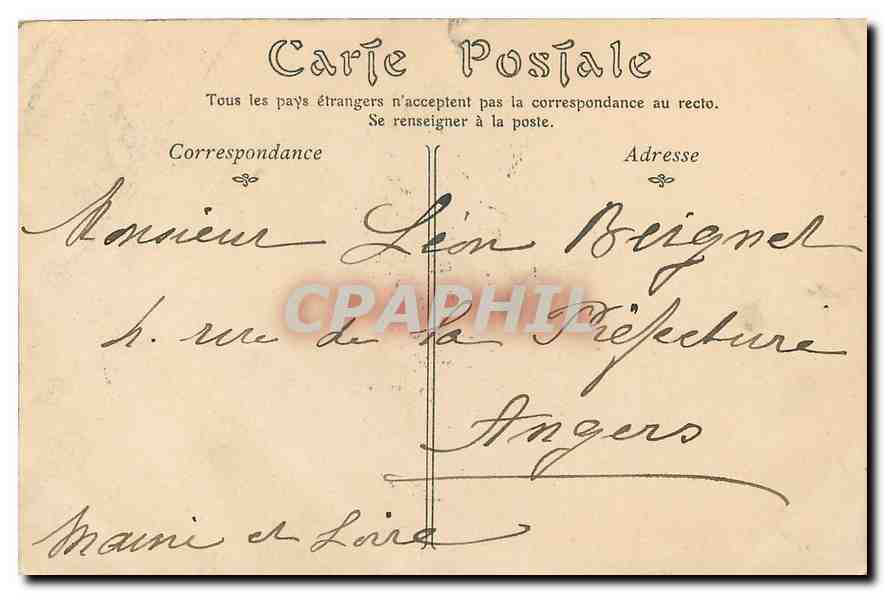 CPA Paris l'Elysee Palais de la Presidence  — Rückseite