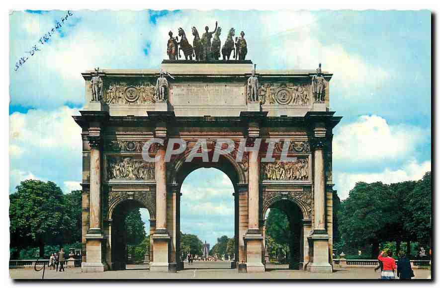 CPA Paris et ses Merveilles Arc de Triomphe du Carrousel 1806 au fond l'obelisque de la Concorde et 