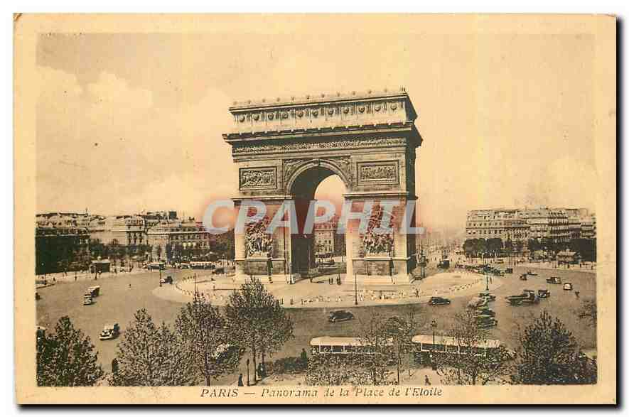 CPA Paris Panorama de la Place de l'Etoile 