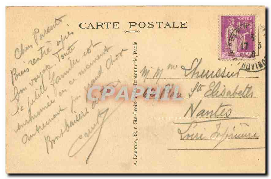 CPA Paris le Vieux Montmartre  — Rückseite