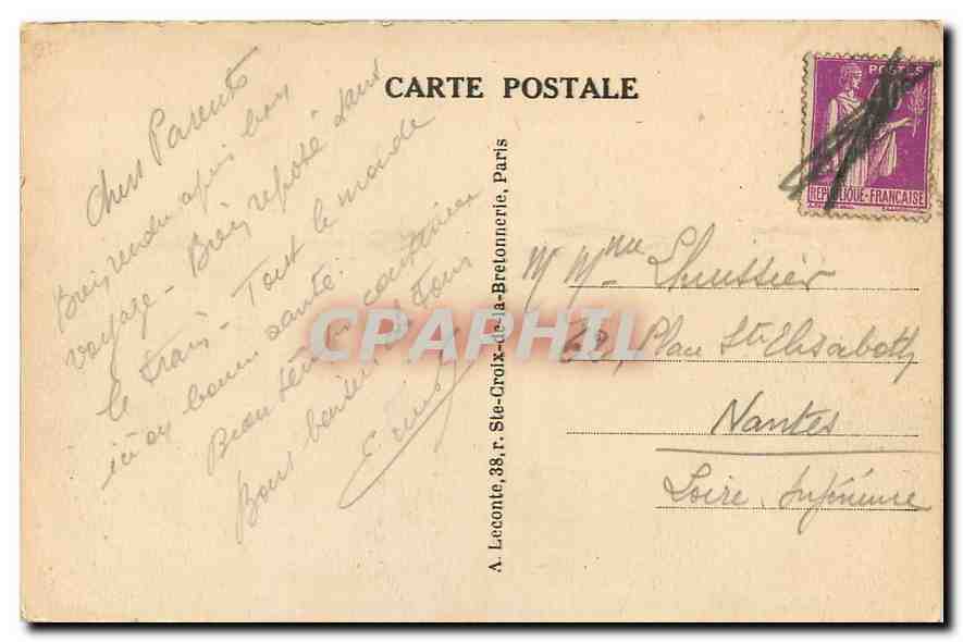 CPA Paris Perspective sur Notre Dame  — Verso