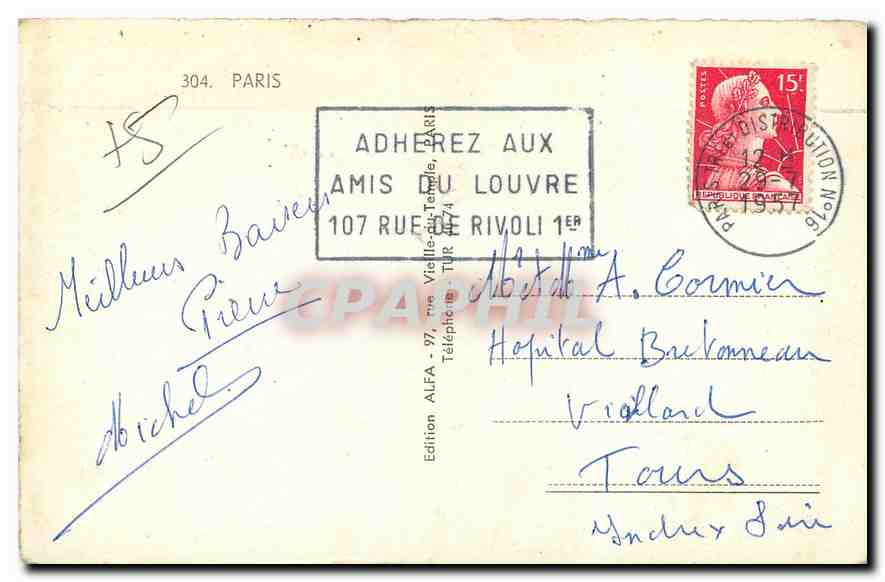 CPA Paris Montmartre le Lapin a Gille le Moulin Rouse Sacre Coeur Moulin de la Galette  — Rückseite