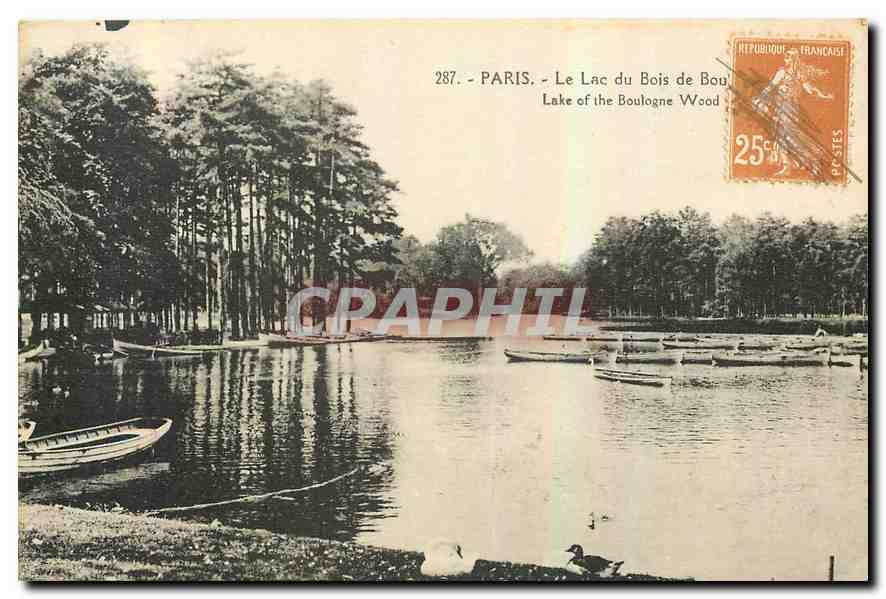 CPA Paris le Lac du Bois de Boulogne 