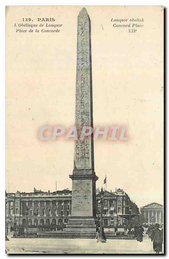 CPA Paris l'Obelisque de Louqsor Place de la Concorde 