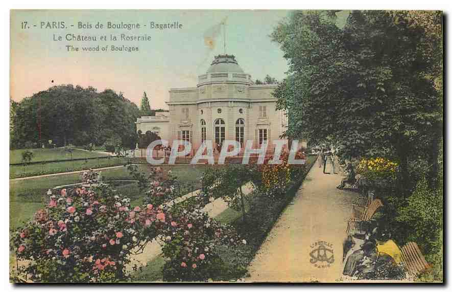 CPA Paris Bois de Boulogne Bagatelle le Chateau et la Roseraie 