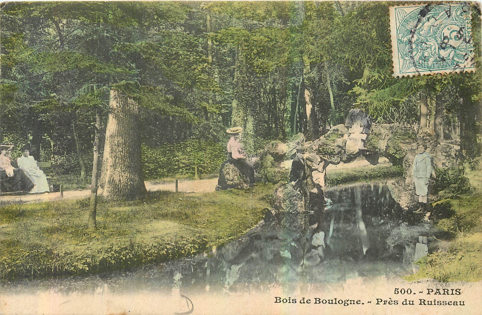 CPA Paris Bois de Boulogne pres du Ruisseau 