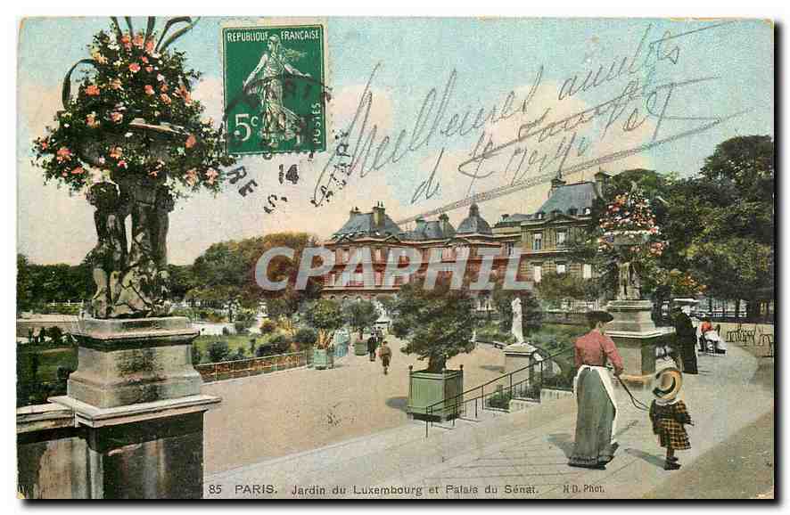 CPA Paris Jardin du Luxembourg et Palais du Senat 