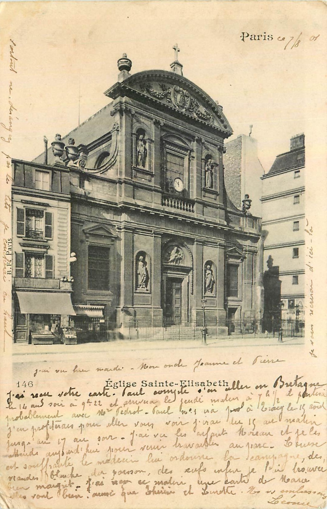 CPA Paris Eglise Sainte Elisabeth 