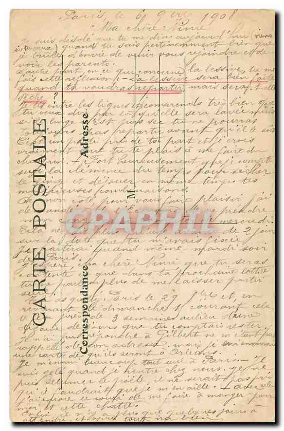 CPA Paris Historique Hotel de Fougeres XVI siecle  — Verso