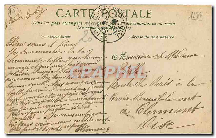 CPA Paris Notre Dame  — Verso