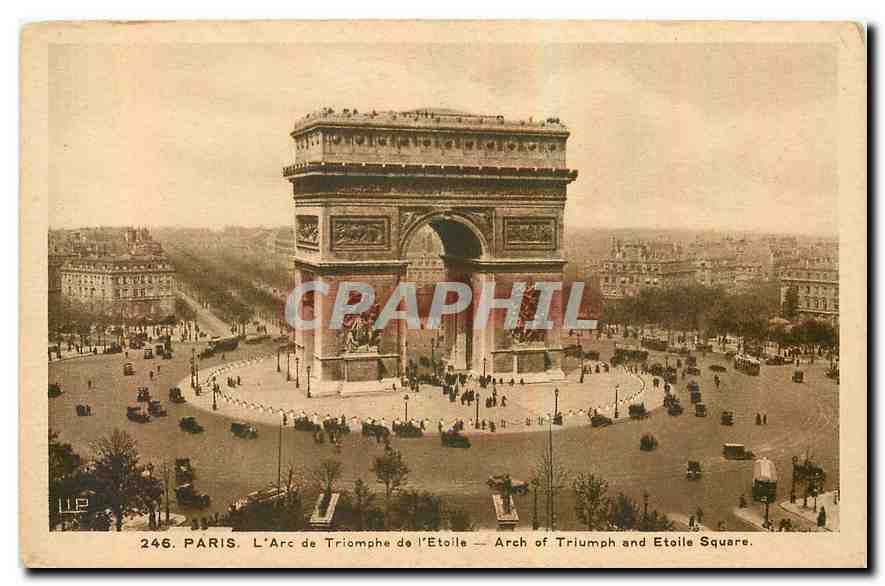 CPA Paris l'arc de Triomphe de l'Etoile 