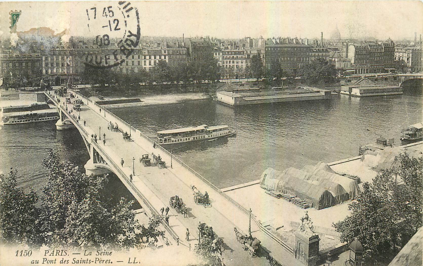 CPA Paris la Seine au Pont des Saints Peres 