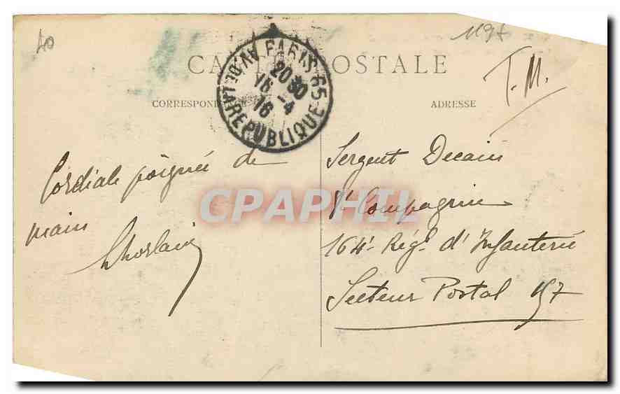 CPA Paris Gare du Nord Construite en 1863 par Nittorf  — Rückseite