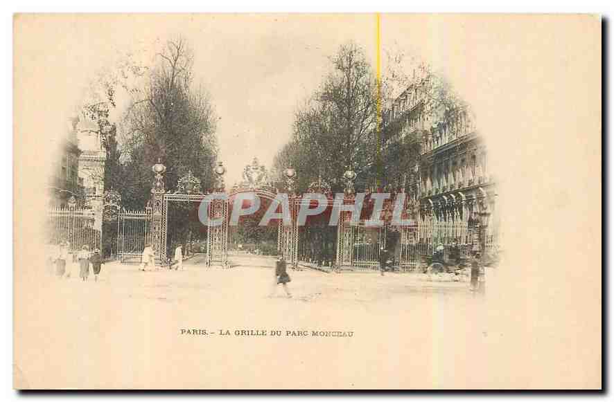 CPA Paris la Grille du Parc Monceau 