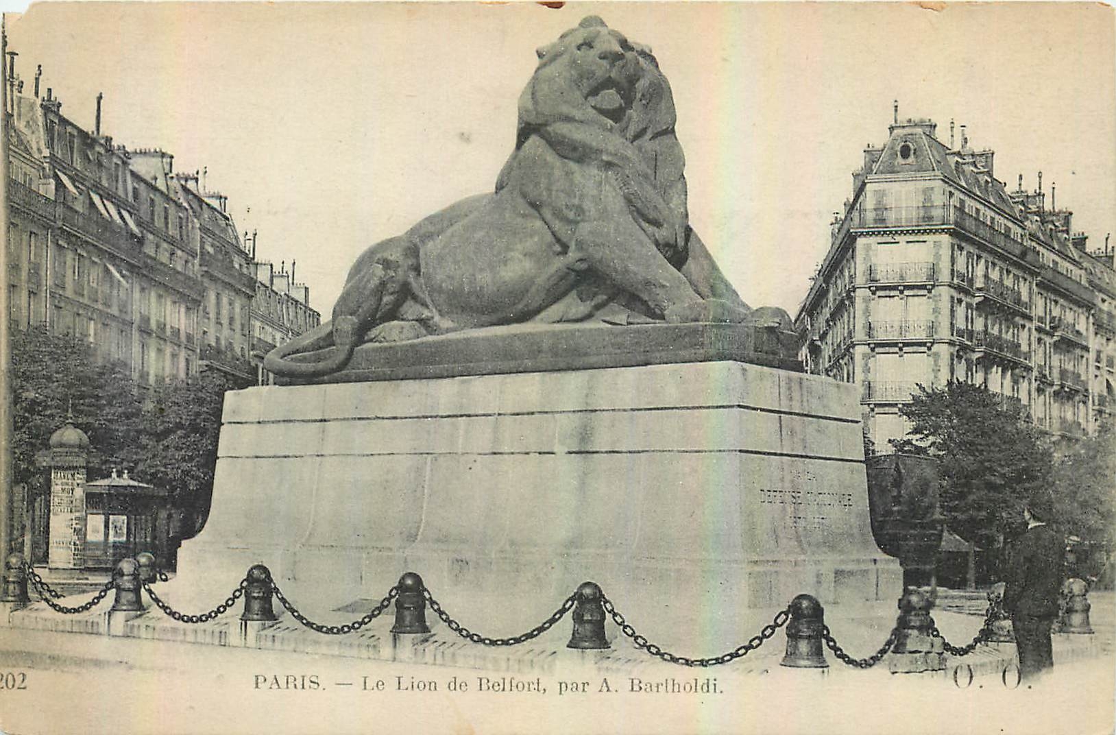 CPA Paris le Lion de Belfort par A Bartholdi 