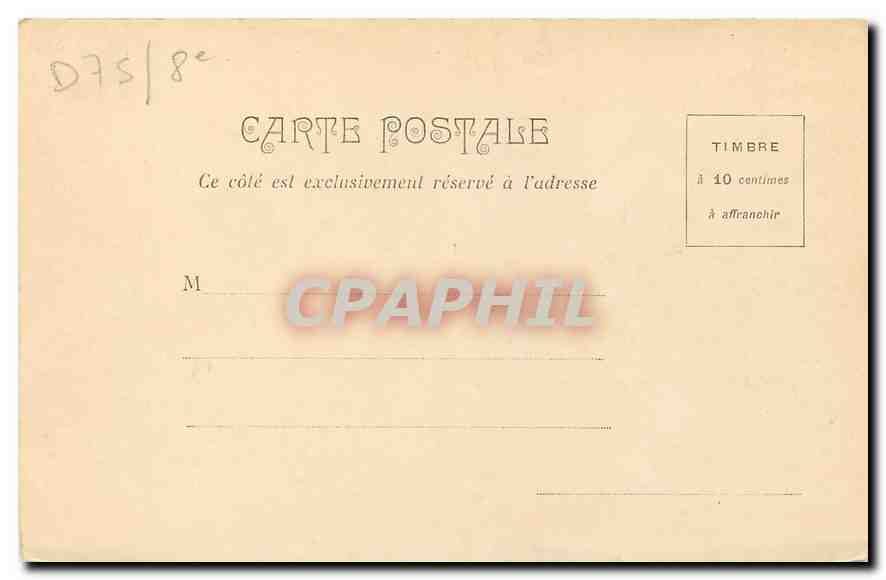 CPA Paris Place de la Concorde  — Rückseite